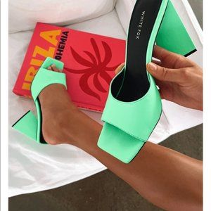 Sweet Talker Mules Neon Green